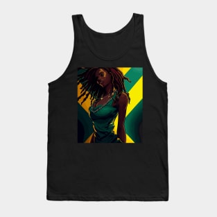 Rasta jamaica woman Tank Top